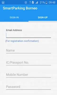 SmartParking Borneo android App screenshot 2